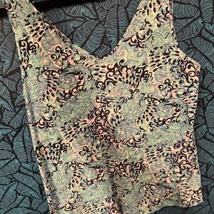 Patterned Sleeveless Top